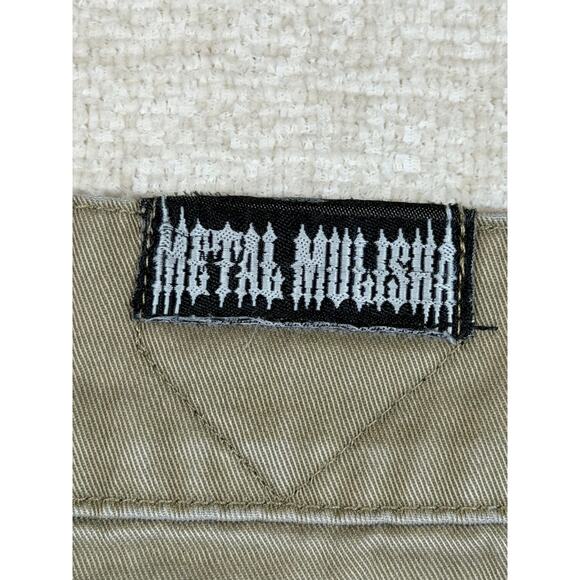 Metal Mulisha Men Size L Tan Casual Cargo Style Shorts Streetwear Skate Pants - Picture 3 of 12